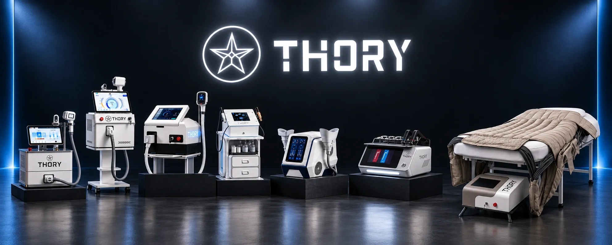 La gamma completa THORY: sette tecnologie per viso e corpo